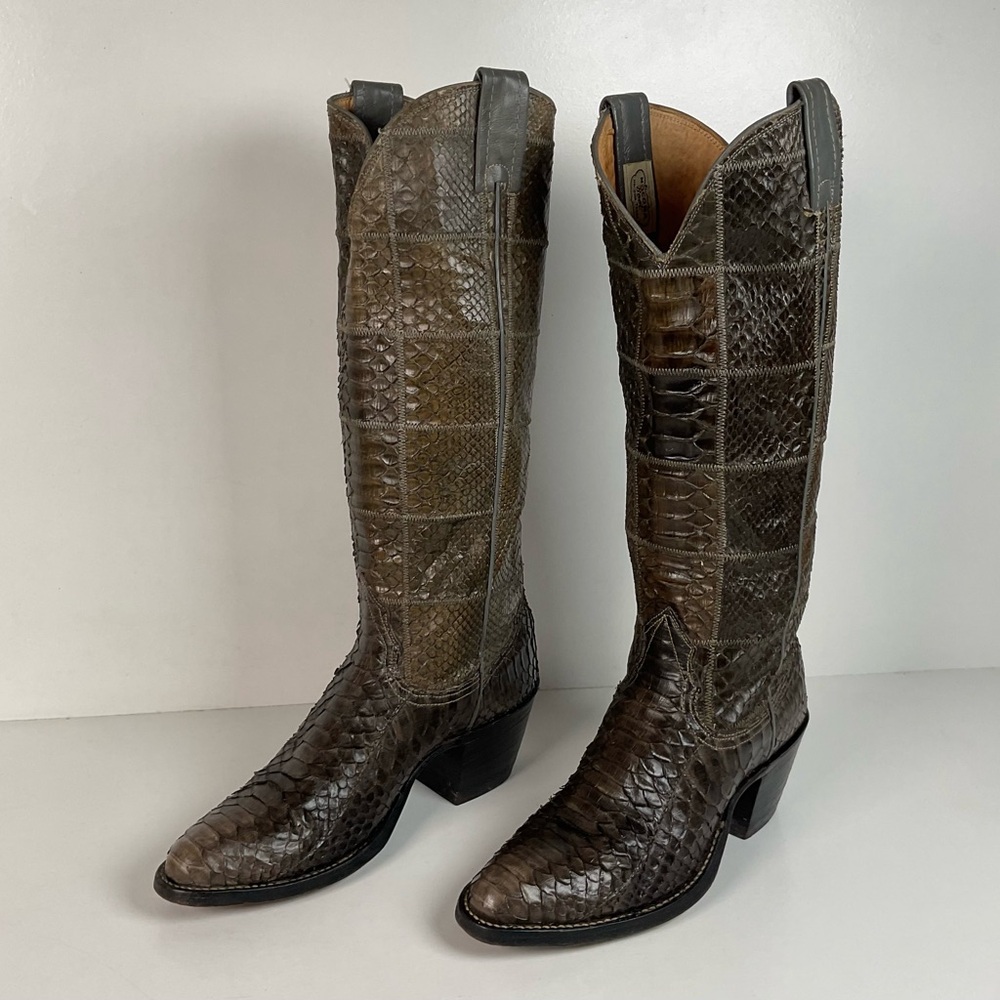 Vintage Nocona Full Python Cowgirl Boots | Snakeskin | Men’s 6 B | Women’s 7